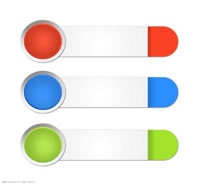 按鈕PPT目錄插畫