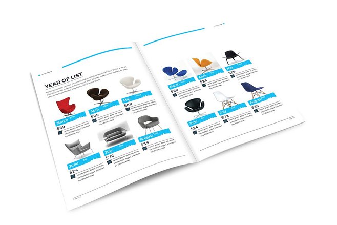 簡約風格產品目錄/企業產品畫冊設計模板 .